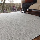 Tapete Sala Quarto Algodão Cru Trama Geométrica 1,40 X 2,00