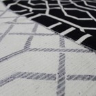 Tapete Sala Quarto Antiderrapante 1,40 X 3,00 Damasco Preto