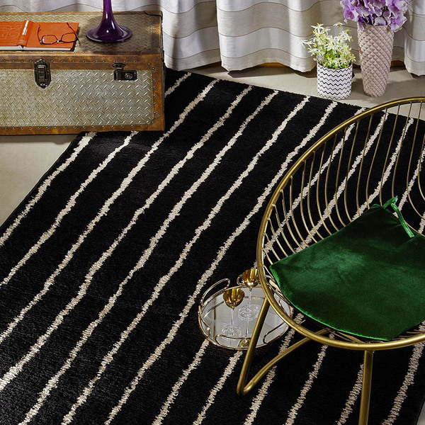 Tapete Sala Quarto Art 1 50x2 00 Preto/perola Des 12 Antider