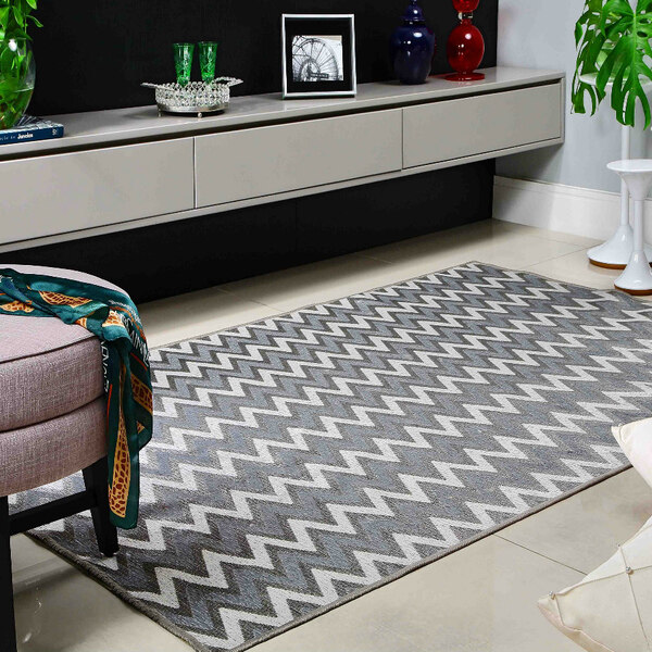 Tapete Sala Quarto Cinza 1 40 X 2 00 Pratik Des 03 Antider.