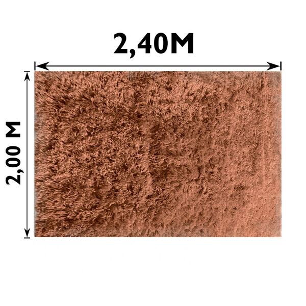 Tapete Sala Quarto E Escritório Felpudo Shaggy Altura Pelo 40