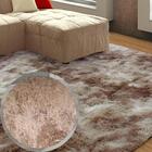 Tapete Sala/quarto Felpudo Atrativo 2,00mx3,00m Bege Casa Dona