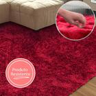 Tapete Sala/quarto Felpudo Atrativo 2,00mx3,00m Vermelho Casa