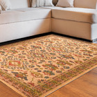 Tapete Sala/quarto Funcional Medalhão 1 00 X 1 50  - Bege-72