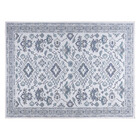 Tapete Sala/quarto Funcional Medalhão 1 00 X 1 50  - Cinza/az