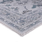 Tapete Sala/quarto Funcional Medalhão 1 00 X 1 50  - Cinza/az