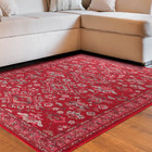 Tapete Sala/quarto Funcional Medalhão 1 00 X 1 50  - Vermelho