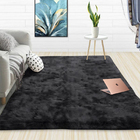 Tapete Sala/quarto Peludo Cronos Casen 100x140 Cm Preto