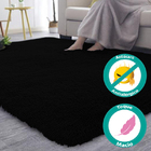 Tapete Sala/quarto Peludo Cronos Casen 100x140 Cm Preto