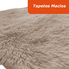 Tapete Sala/quarto Peludo Felpudo Casen Bege 200x140cm