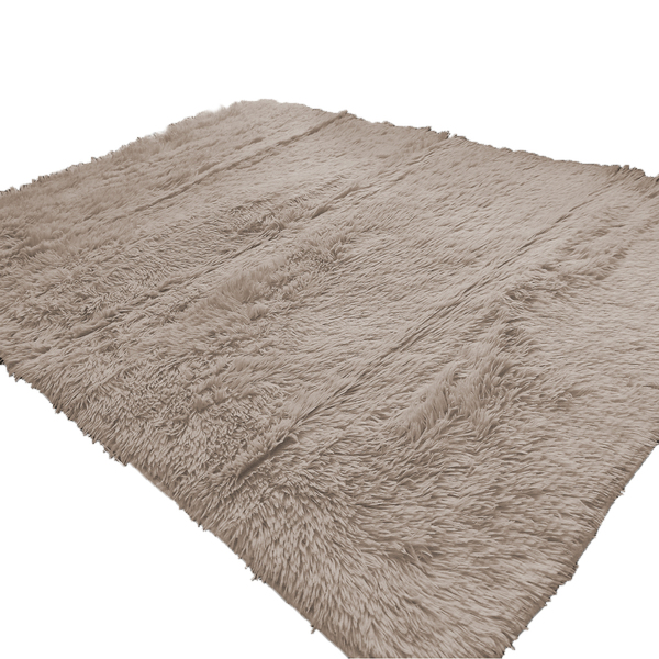 Tapete Sala/quarto Peludo Felpudo Casen Bege 200x240cm