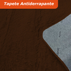 Tapete Sala/quarto Peludo Felpudo Casen Marrom 100x140cm