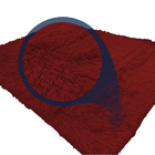 Tapete Sala/quarto Peludo Felpudo Casen Vermelho 200x140cm