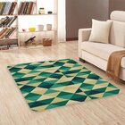 Tapete Sala Wevans Triângulos Verdes