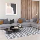 Tapete Saturs Chevron Cinza - 100 X 140 Cm