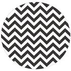 Tapete Saturs Chevron Redondo Preto 140cm