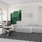 Tapete Saturs Delhi Indiano Preto - 100 X 140 Cm