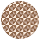 Tapete Saturs Ladrilho Redondo Marrom 200 Cm Tapete Para Sala