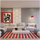 Tapete Saturs Moderno Listrado Vermelho 60 X 200cm