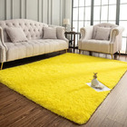 Tapete Saturs Shaggy Pelo Alto Amarelo  - 60 X 180 Cm Tapete