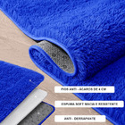 Tapete Saturs Shaggy Pelo Alto Azul - 50 X 100cm