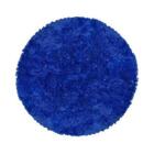 Tapete Saturs Shaggy Pelo Alto Azul Redondo 100cm