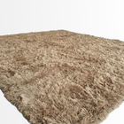Tapete Saturs Shaggy Pelo Alto Bege - 140 X 100 Cm Tapete Par