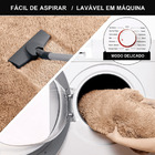 Tapete Saturs Shaggy Pelo Alto Bege - 50 X 100cm