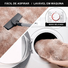 Tapete Saturs Shaggy Pelo Alto Mesclado Bege - 120 X 200cm