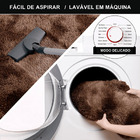 Tapete Saturs Shaggy Pelo Alto Mesclado Marrom - 50 X 100cm