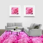Tapete Saturs Shaggy Pelo Alto Mesclado Rosa - 140 X 200 Cm T