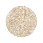 Tapete Saturs Shaggy Pelo Alto Pérola Nude Redondo 200 Cm Tap