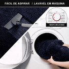 Tapete Saturs Shaggy Pelo Alto Preto - 200 X 240cm