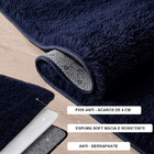 Tapete Saturs Shaggy Pelo Alto Preto - 50 X 100cm