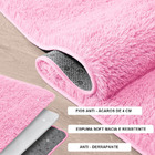 Tapete Saturs Shaggy Pelo Alto Rosa Bebe - 100 X 120cm