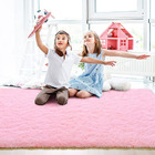 Tapete Saturs Shaggy Pelo Alto Rosa Bebe - 120 X 200cm