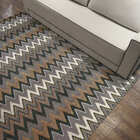 Tapete Sena 01 Ferrera 050x080 - Cinza Bege Amarelo - Edantex