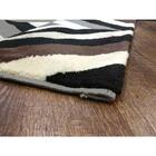 Tapete Sena 02 Cinza-bege-marrom 0,50x0,80m - Edantex