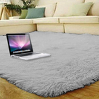 Tapete Shaggy  Quarto E Sala  Felpudo 200x240cm Cinza Casen