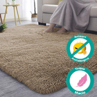 Tapete Shaggy  Sala E Quarto  Felpudo  200x140cm Bege Casen