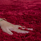 Tapete Shaggy Macio Quarto/sala Casen Vermelho