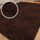 Tapete Shaggy Para Sala  Felpudo 140x100cm Tabaco Casu