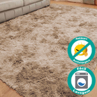 Tapete Shaggy Para Sala  Felpudo  300x200cm Bege Casu