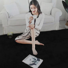 Tapete Shaggy Para Sala Felpudo 140x100cm Preto Casen