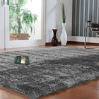 Tapete Shaggy Sala/quarto  Felpudo 200x140cm Cinza Casu