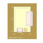 Tapete Sirsi Dupla Face 1,00 X 1,50m Niazitex Bege