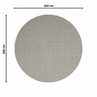 Tapete Sisal Ch Redondo Liso 200cm Apaeb Areia