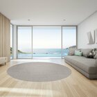 Tapete Sisal Ch Redondo Liso 200cm Apaeb Areia