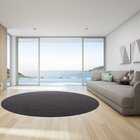 Tapete Sisal Cx Redondo Liso 200cm Apaeb Preto