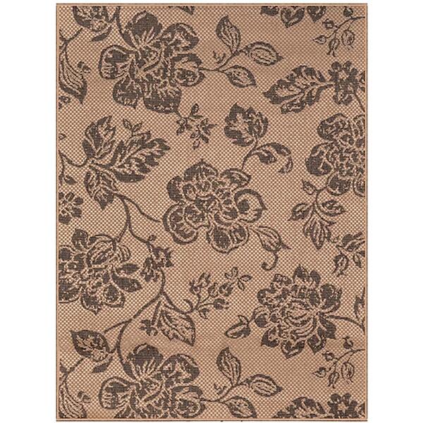 Tapete Sisal Eco Nature Flora 77 Bege-chumbo 0,50x0,80m - J S